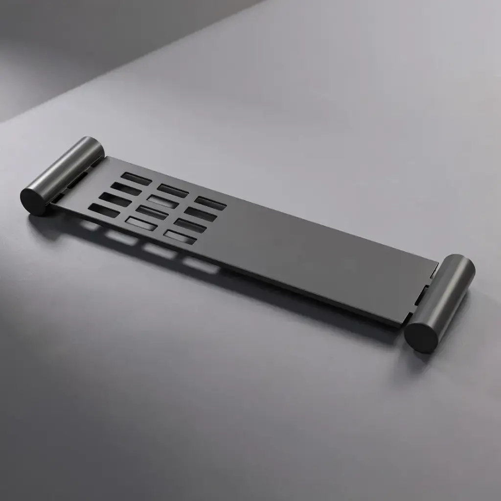 [40714] Esperia Gun Metal Grey Towel Shelf