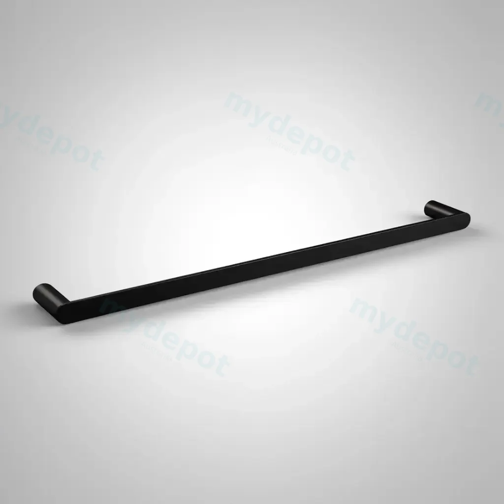 Esperia Matte Black Single Towel Rail 800mm