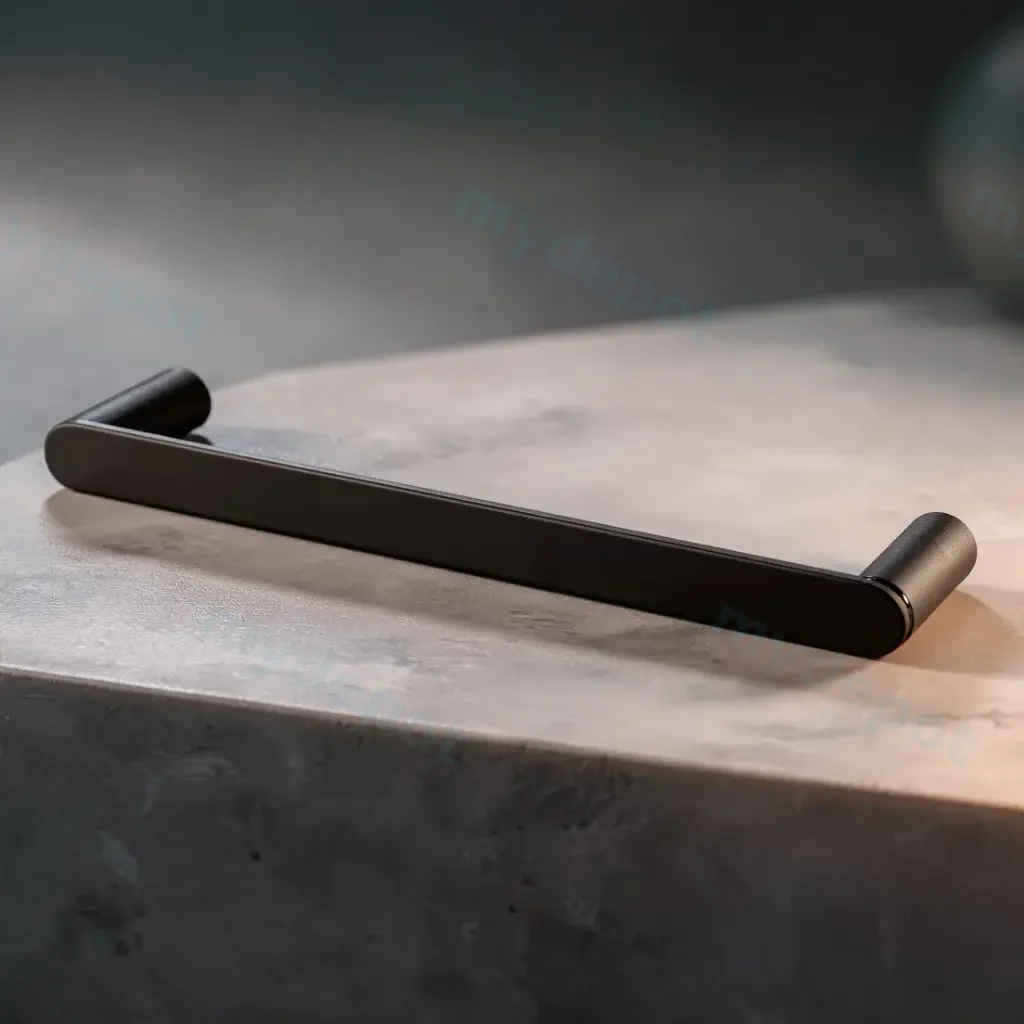 Esperia Matte Black Towel Rail 300mm