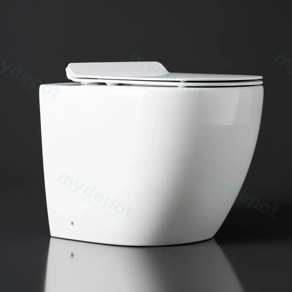Floor Pan Rimless Gloss White Flushing Toilet Gloss White P-trap Roughing -in