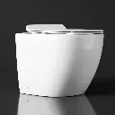 Floor Pan Rimless Gloss White Flushing Toilet Gloss White P-trap Roughing -in