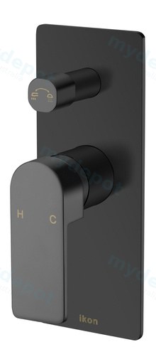 [43349] Flores Wall Mixer with Diverter(Matt Black)