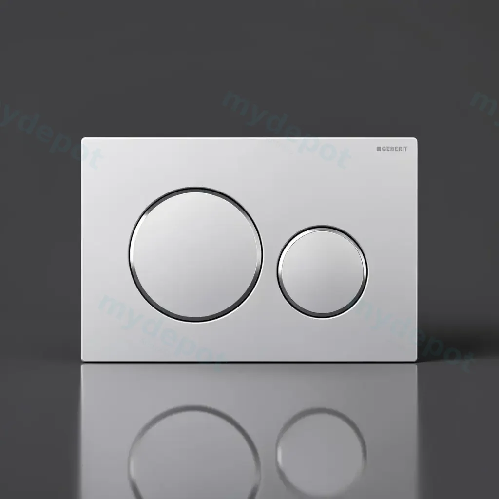 Geberit Sigma20 Matt Chrome Plate With Chrome Trim
