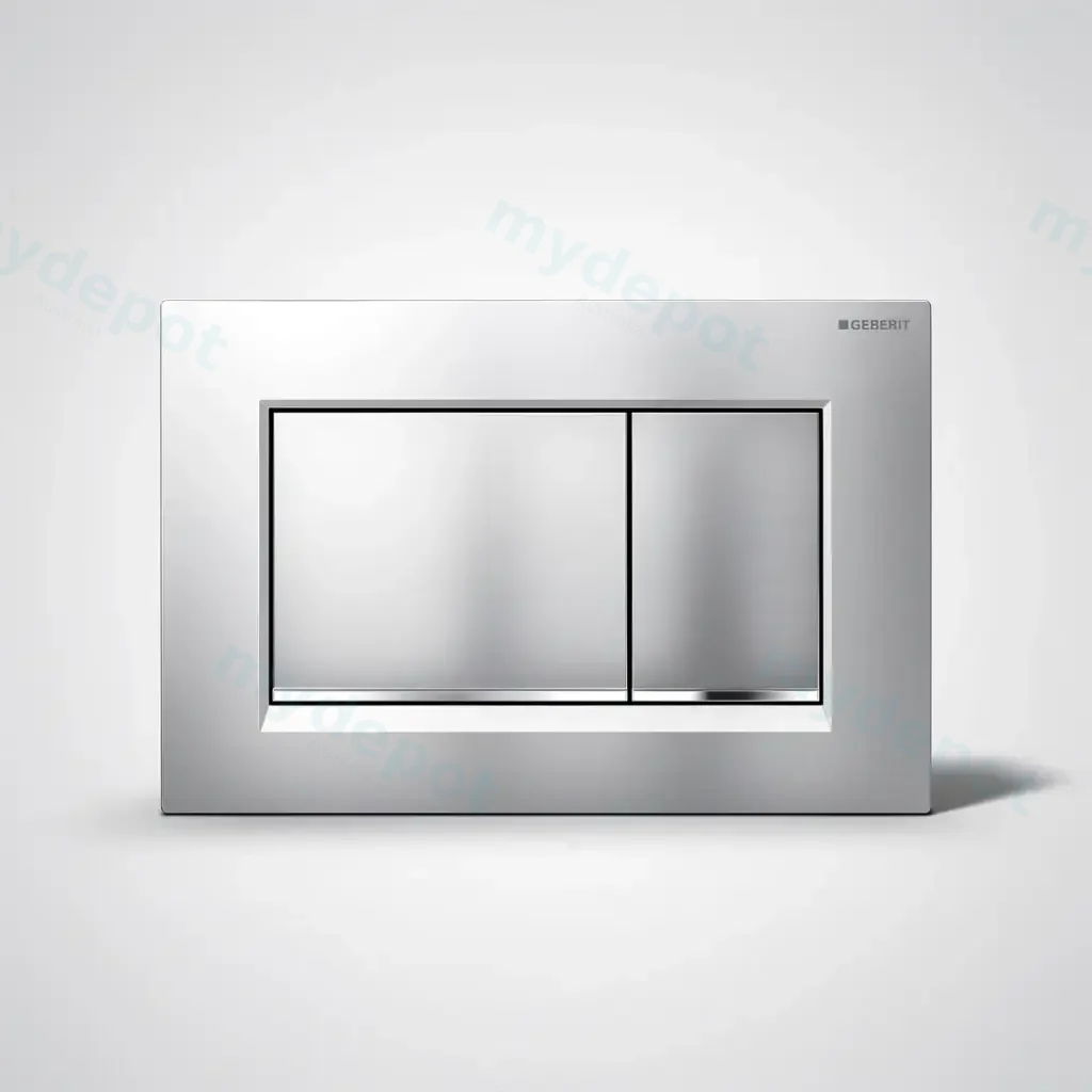 [50214] Geberit Sigma30  Matt Chrome Plate With Chrome Trim