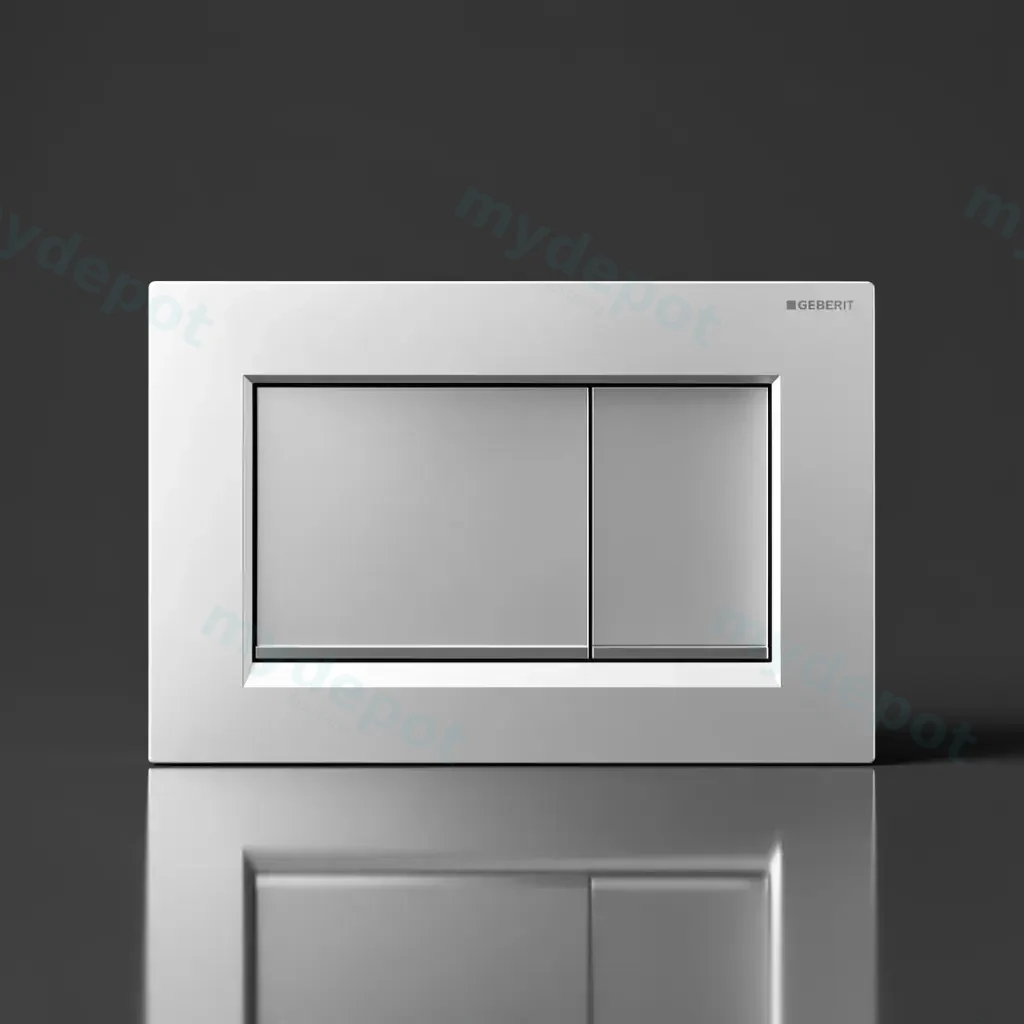 [50215] Geberit Sigma30 Chrome Plate With Matt Chrome Trim