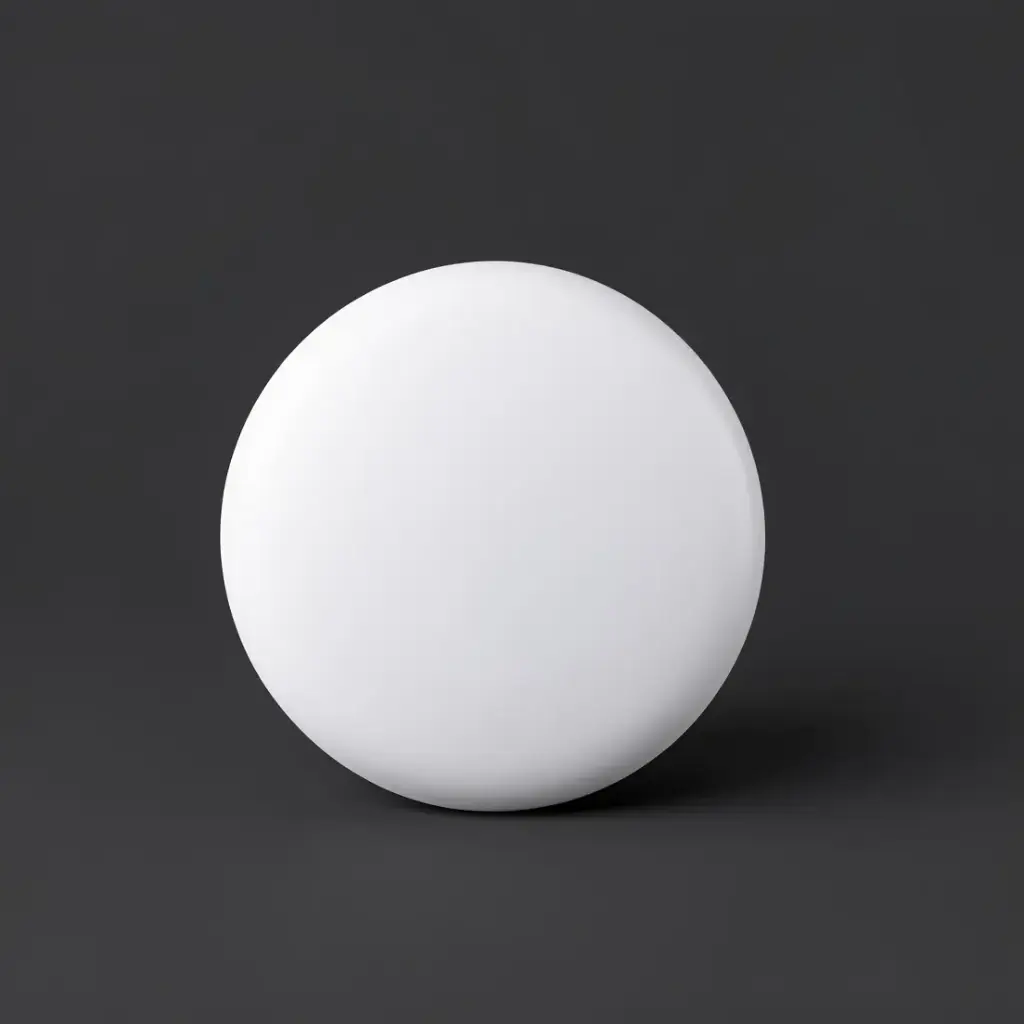 [50268] Gloss White Ceramic Cap For Pop-Up Waste