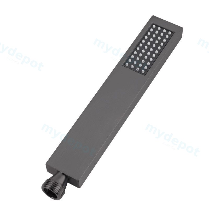 [41150] Gun Metal Grey Brass Square Handheld Shower Spray Head