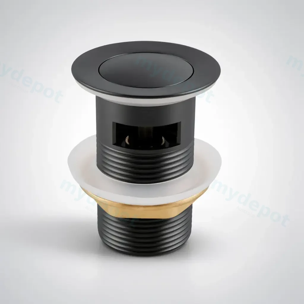 [70054/PW32GM] Gunmetal Grey Solid Brass 32mm Pop Up Waste With Overflow