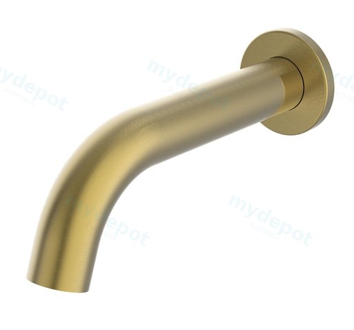[43225] Hali Brushed Gold Curved Bath Spout Lead Free