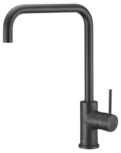 [43239] Hali Matt Black Square Neck Sink Mixer Lead Free