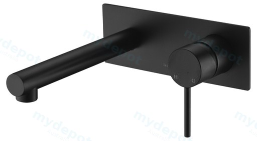 [43216] Hali Matt Black Wall Basin Mixer Lead Free