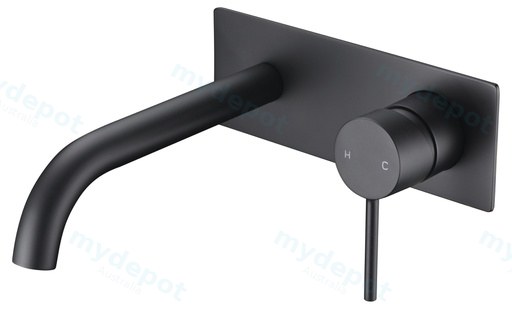 [43207] Hali Wall Basin Mixer With Curved Spout Lead Free(Matt Black)