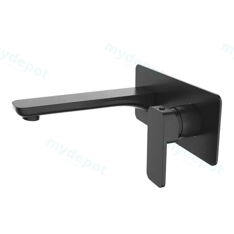 Ivano Black Bathtub/Basin Wall Mixer With Spout(color up)