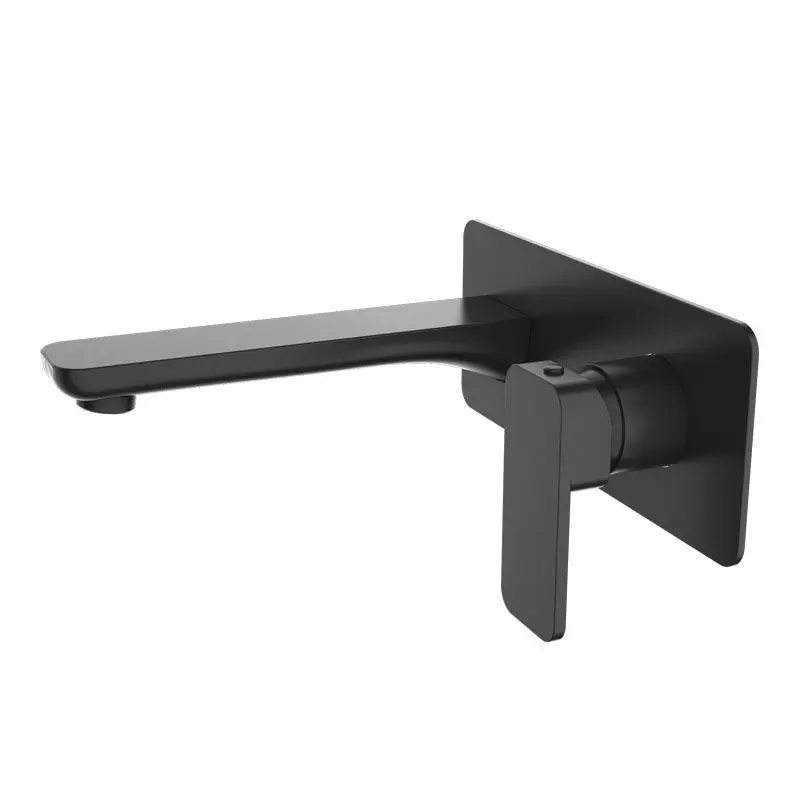 [41115] Ivano Black Bathtub/Basin Wall Mixer With Spout(color up)