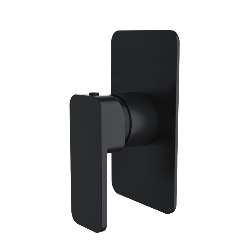 [41119] Ivano Solid Brass Black Shower/Bath Wall Mixer