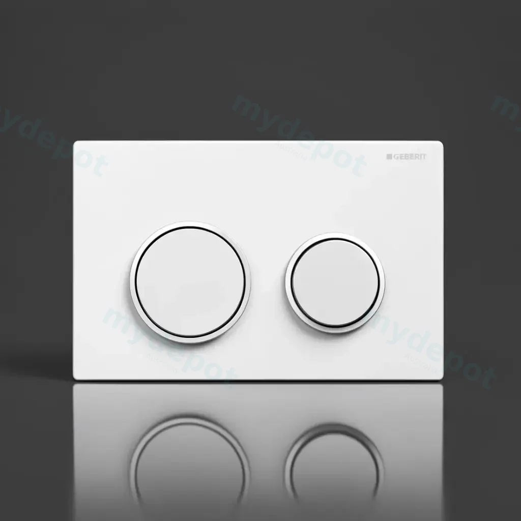 Kappa21 Dual Flush Button White Plate With Chrome Trim
