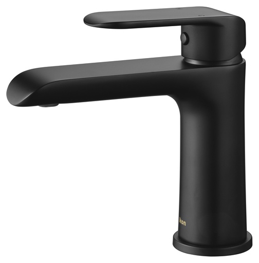 [43293] Kara Matt Black Basin Mixer Lead Free
