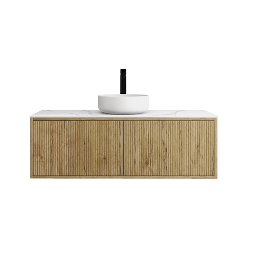 Kiama 1200mm Prime Oak One Left DrawerOne Right Door Wall Hung Vanity