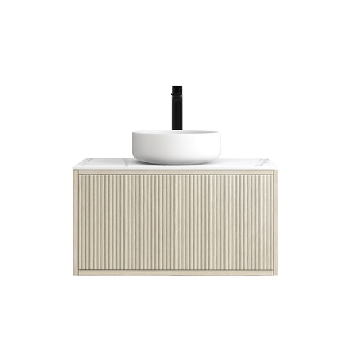 Kiama 750mm Coastal Oak One Drawer Wall Hung Vanity Cabinet Only