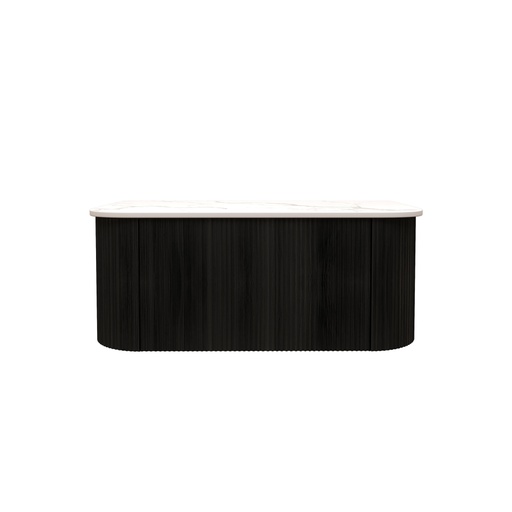 [93312/KC95W-BO] Kiama 900mm Bottega Oak One Drawer Curved Wall Hung Vanity
