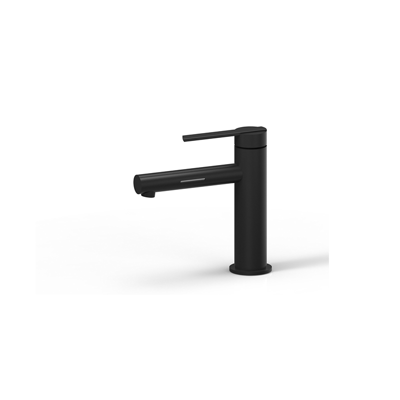 [55347] Licht Matt Black Basin Mixer With LED