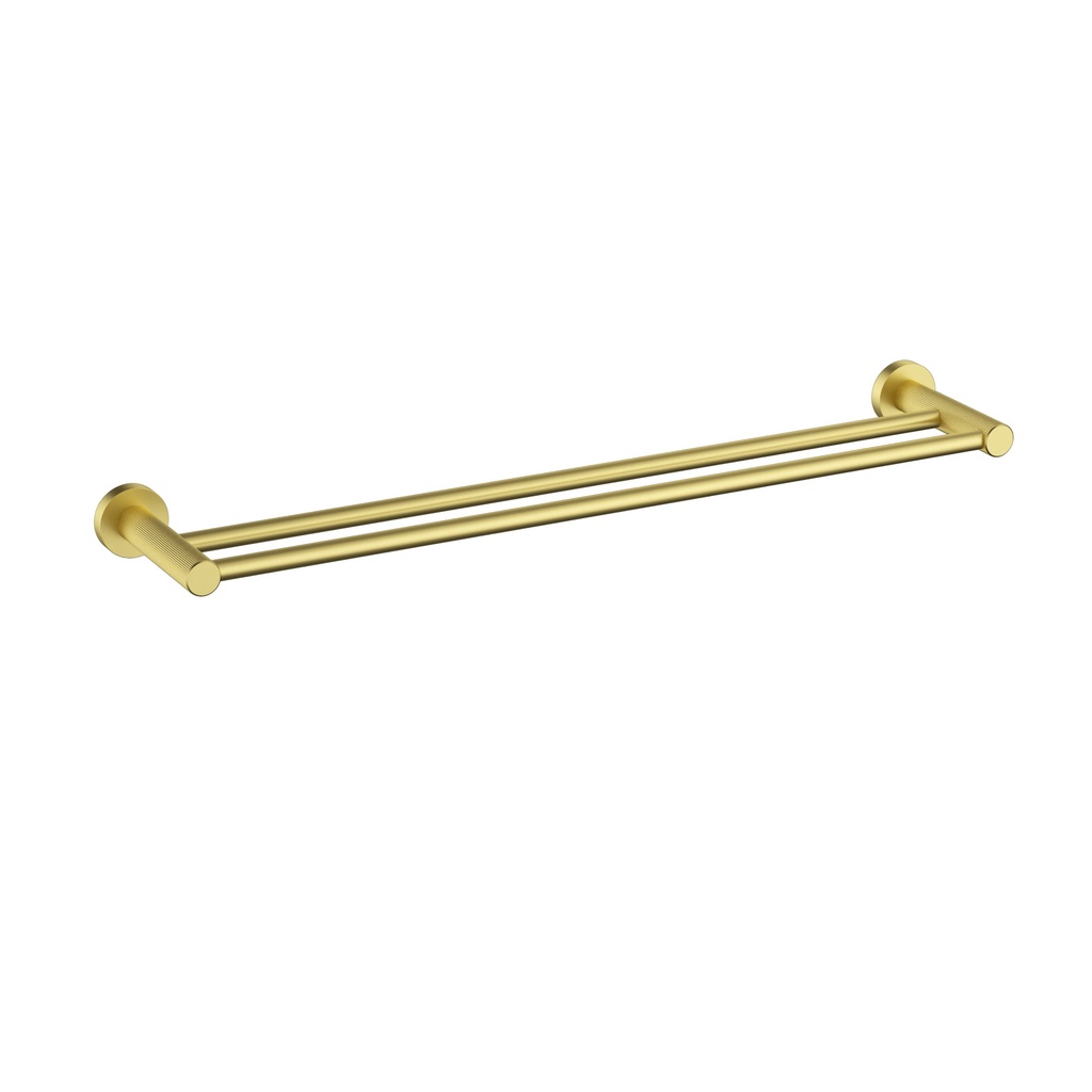 [44714] Linie Double Towel Rail 600mm Brushed Gold