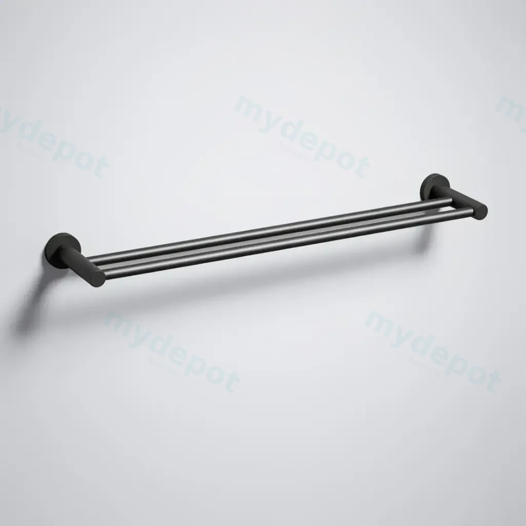 Linie Double Towel Rail 600mm Gun Metal