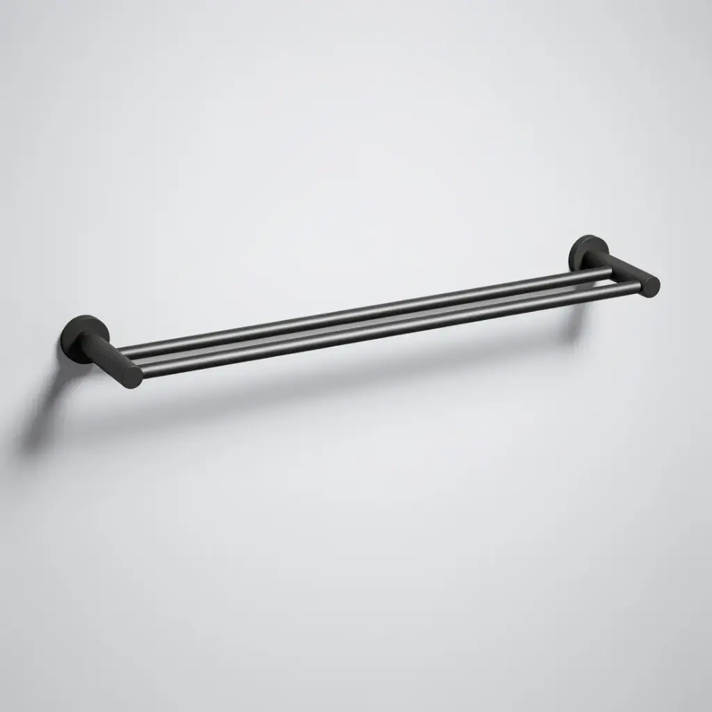 [44716] Linie Double Towel Rail 600mm Gun Metal
