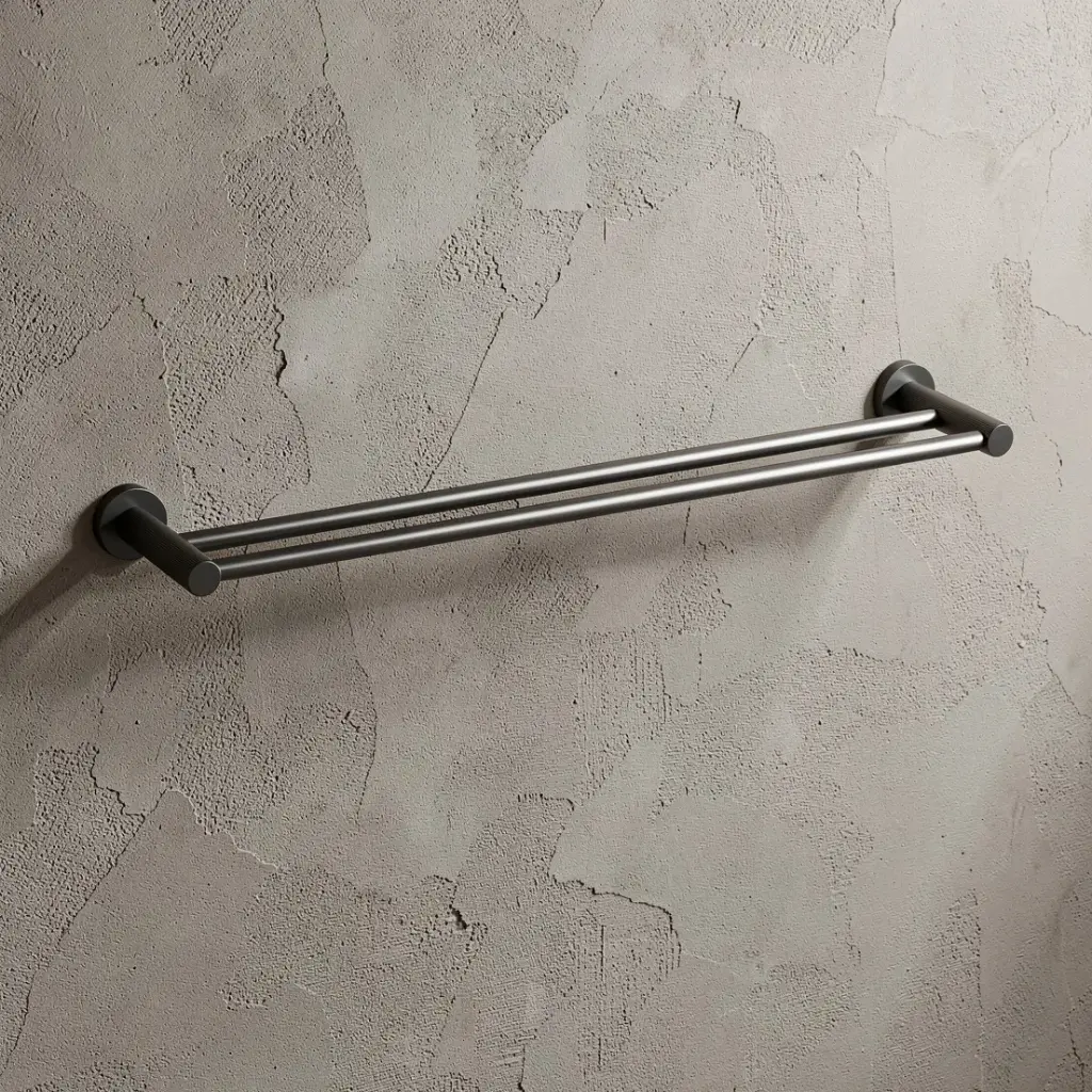 [44720] Linie Double Towel Rail 800mm Gun Metal