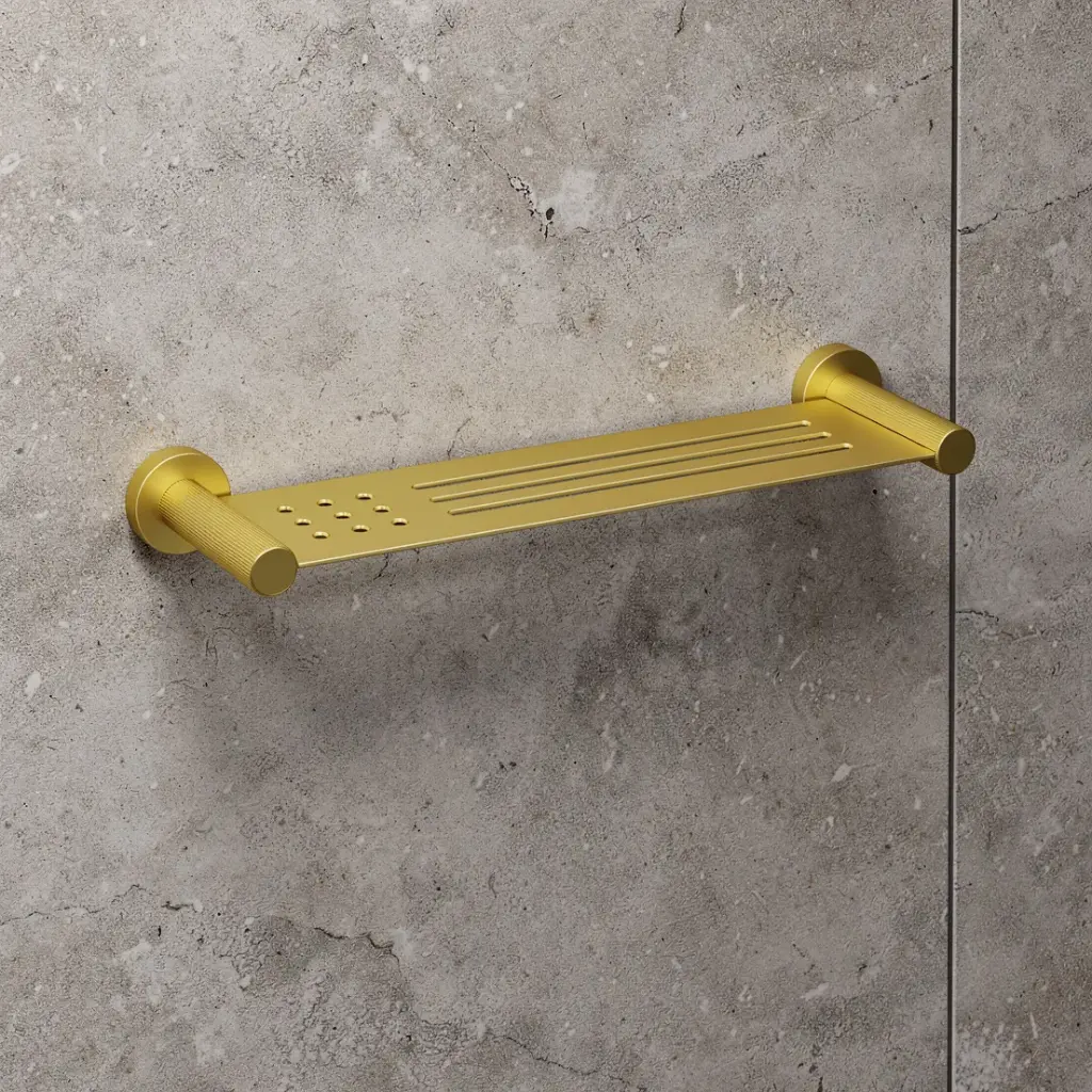 [44734] Linie Metal Shelf Brushed Gold