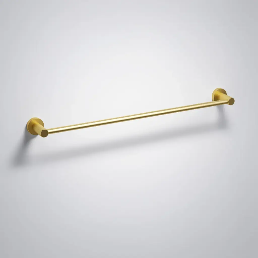 [44706] Linie Single Towel Rail 600mm Brushed Gold