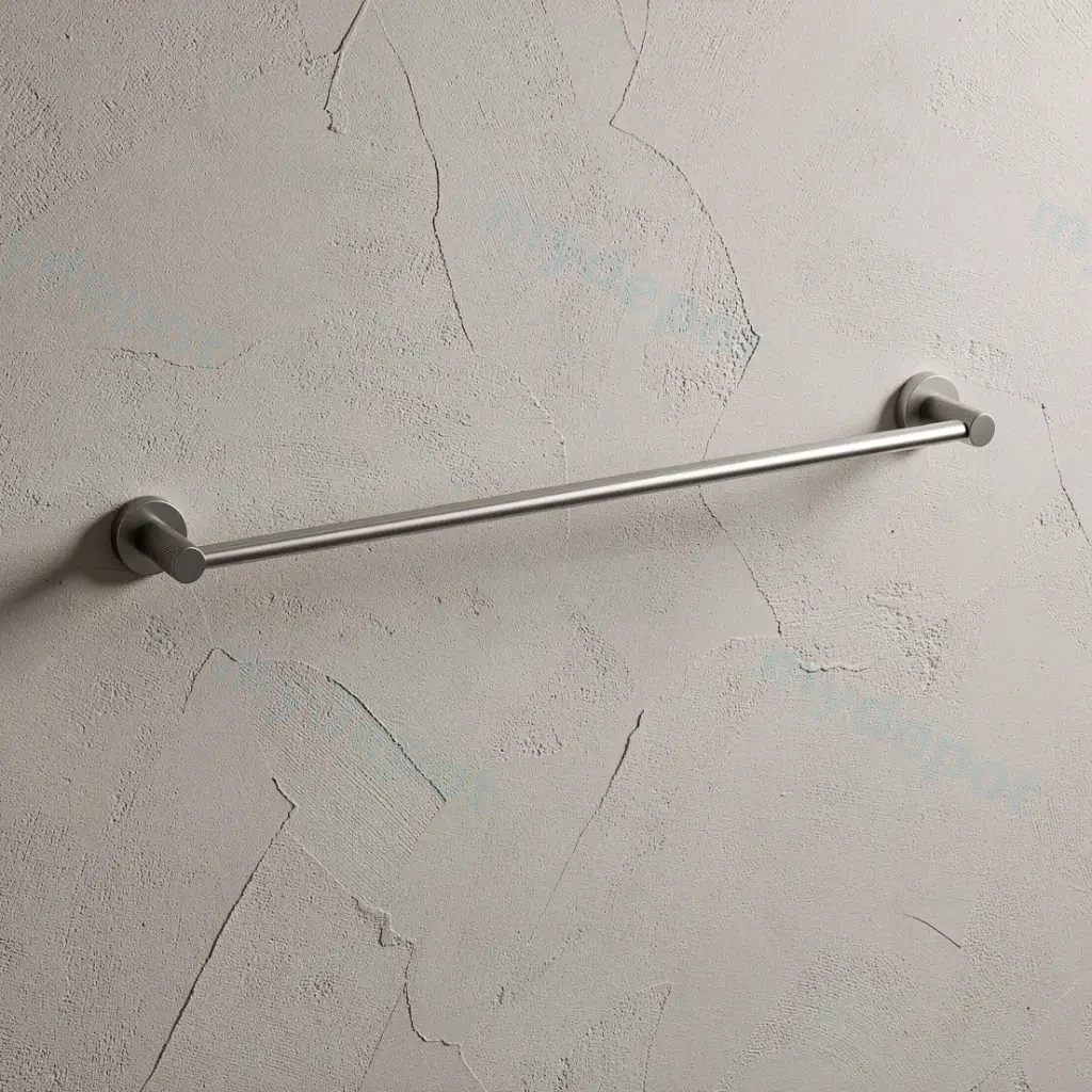 Linie Single Towel Rail 600mm Brushed Nickel
