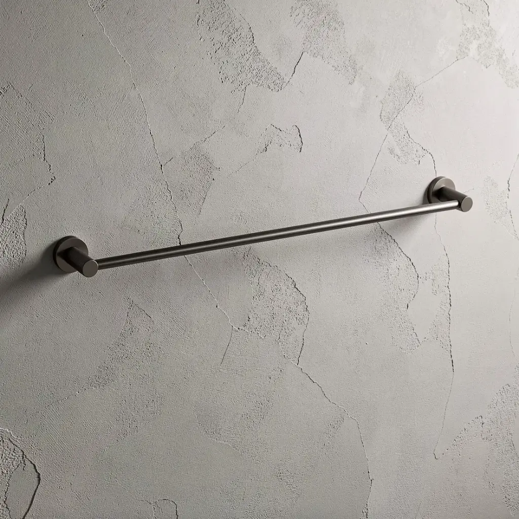[44708] Linie Single Towel Rail 600mm Gun Metal