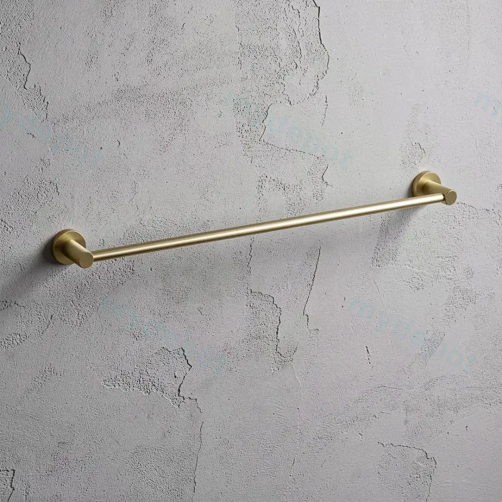Linie Single Towel Rail 800mm Brushed Gold