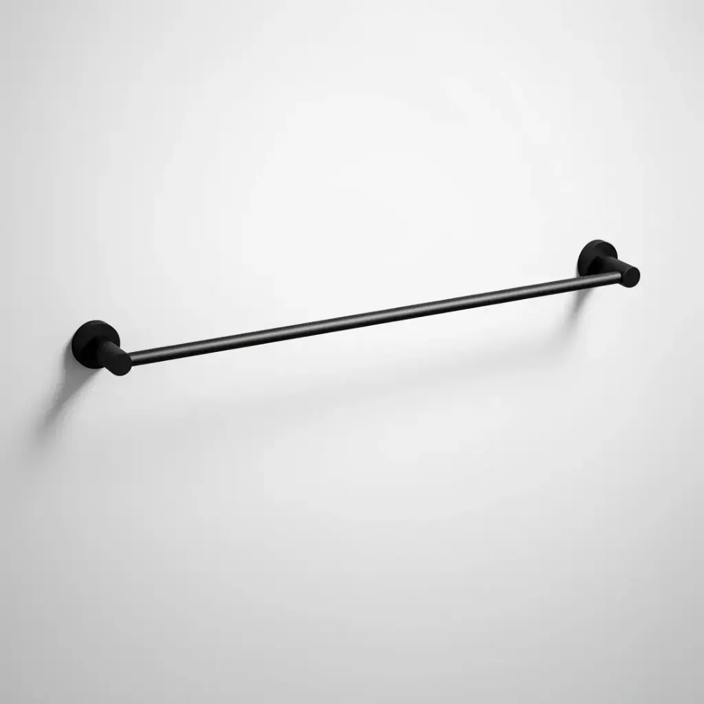 [44709] Linie Single Towel Rail 800mm Matt Black