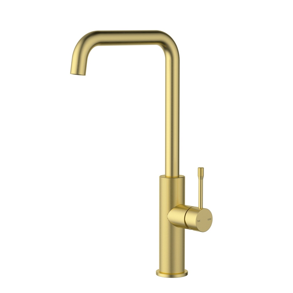 [44632] Linie Squareneck Sink Mixer Brushed Gold