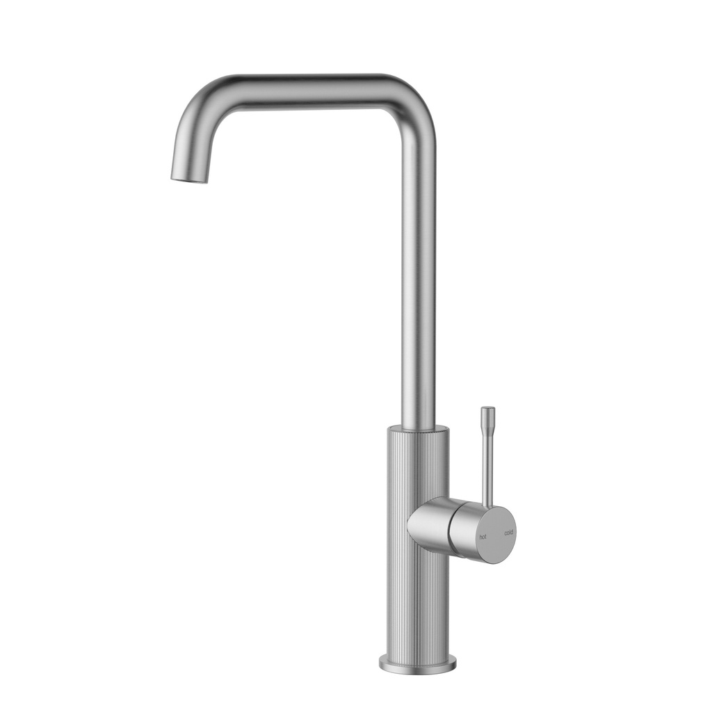 [44633] Linie Squareneck Sink Mixer Brushed Nickel