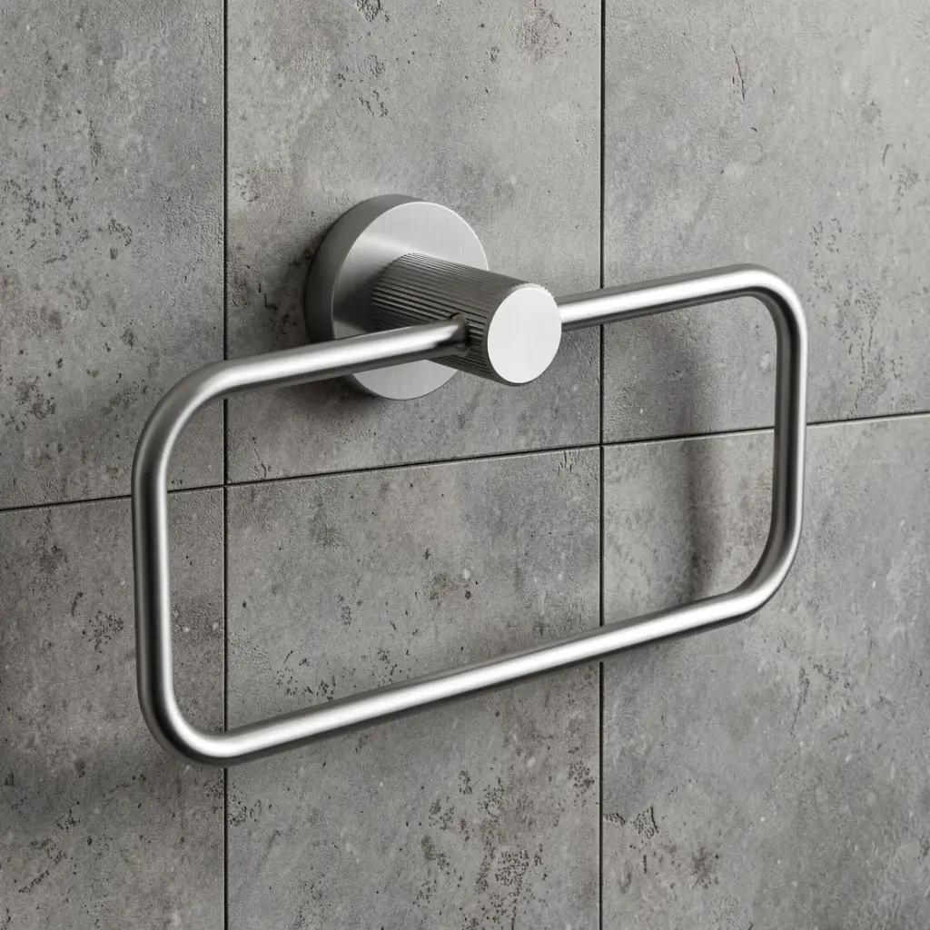 [44723] Linie Towel Ring Brushed Nickel