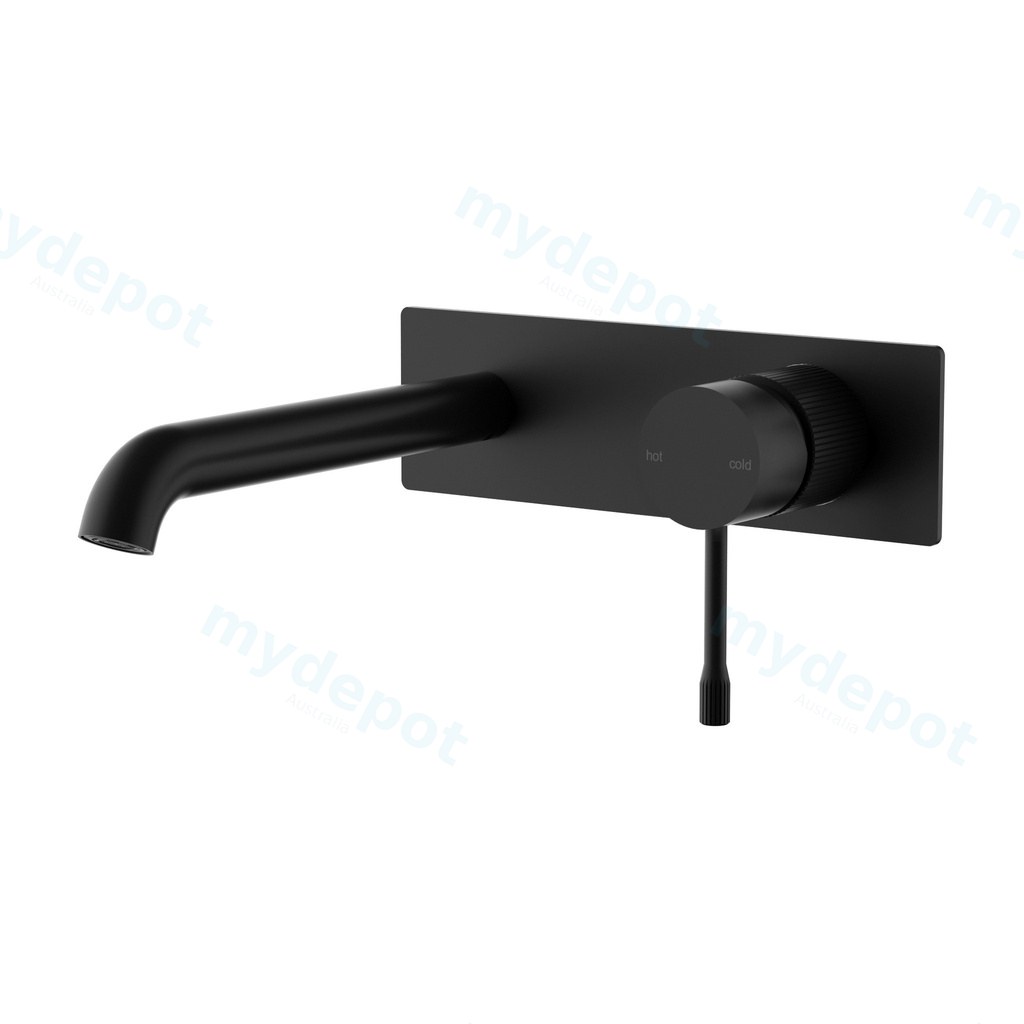 Linie Wall Basin Mixer Trim Kit With 220mm Spout Matt Black