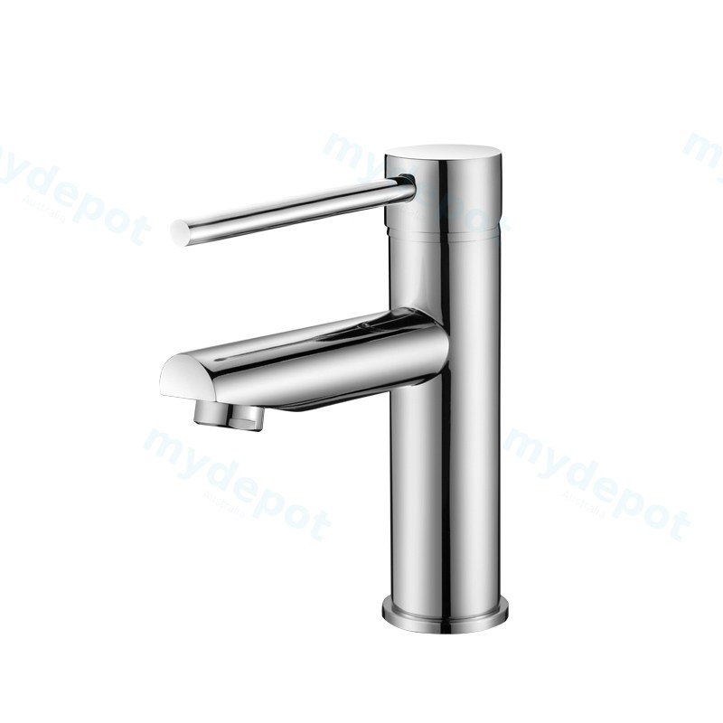 Lucid Pin Round Chrome Basin Mixer