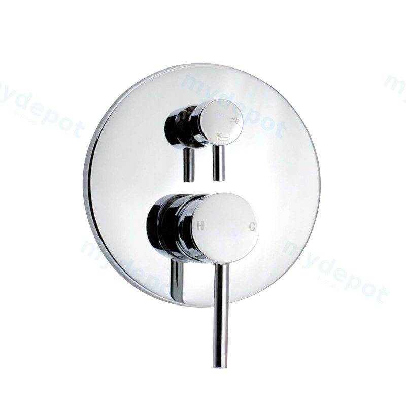 [41286] Lucid Pin Round Chrome Shower/Bath Mixer Diverter(Color Up)
