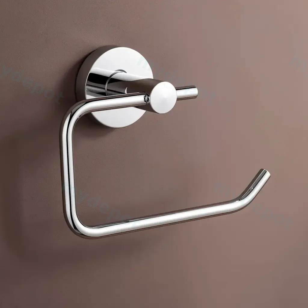 Lucid Pin Round Chrome Toilet Paper Roll Holder