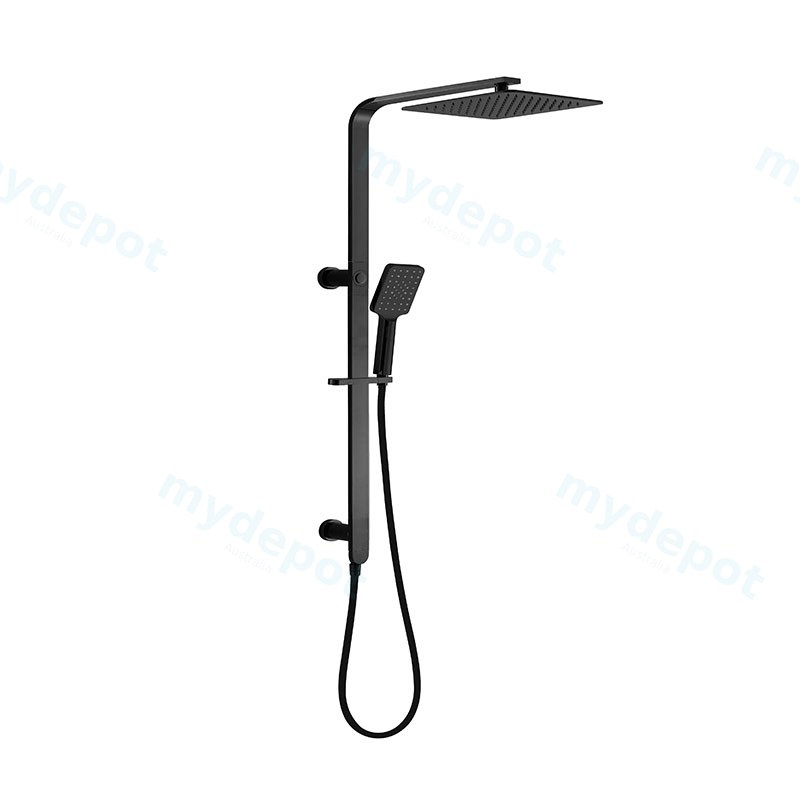 [55061] Luxus Matte Black Sliding Rail With 3 Spray Function Hand Shower