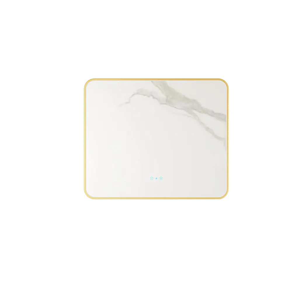 [50611] Maia Series 1200x750x45mm Brushed Gold Square LED Mmirror