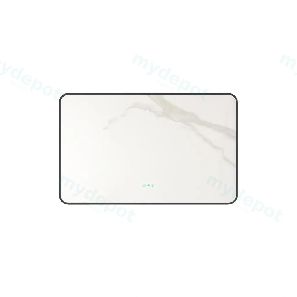 [50614] Maia Series 1200x750x45mm Matt Black Square LED Mmirror