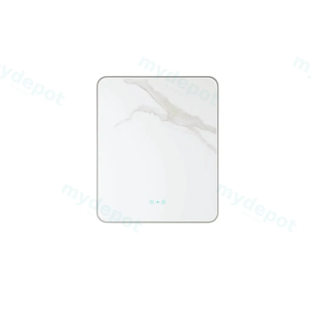 Maia Series 600x750x45mm Gun Metal Sqaure LED Mirror