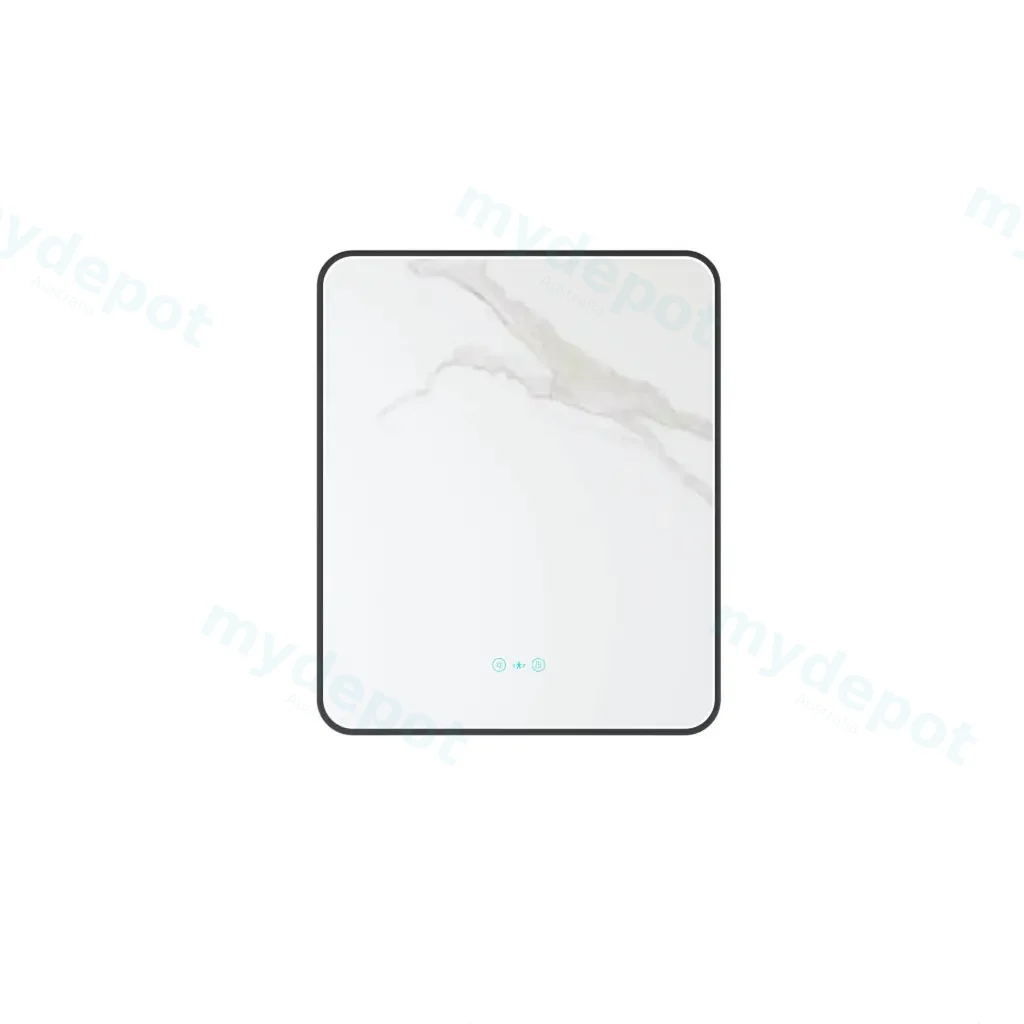 [50606] Maia Series 600x750x45mm Matt Black Sqaure LED Mirror