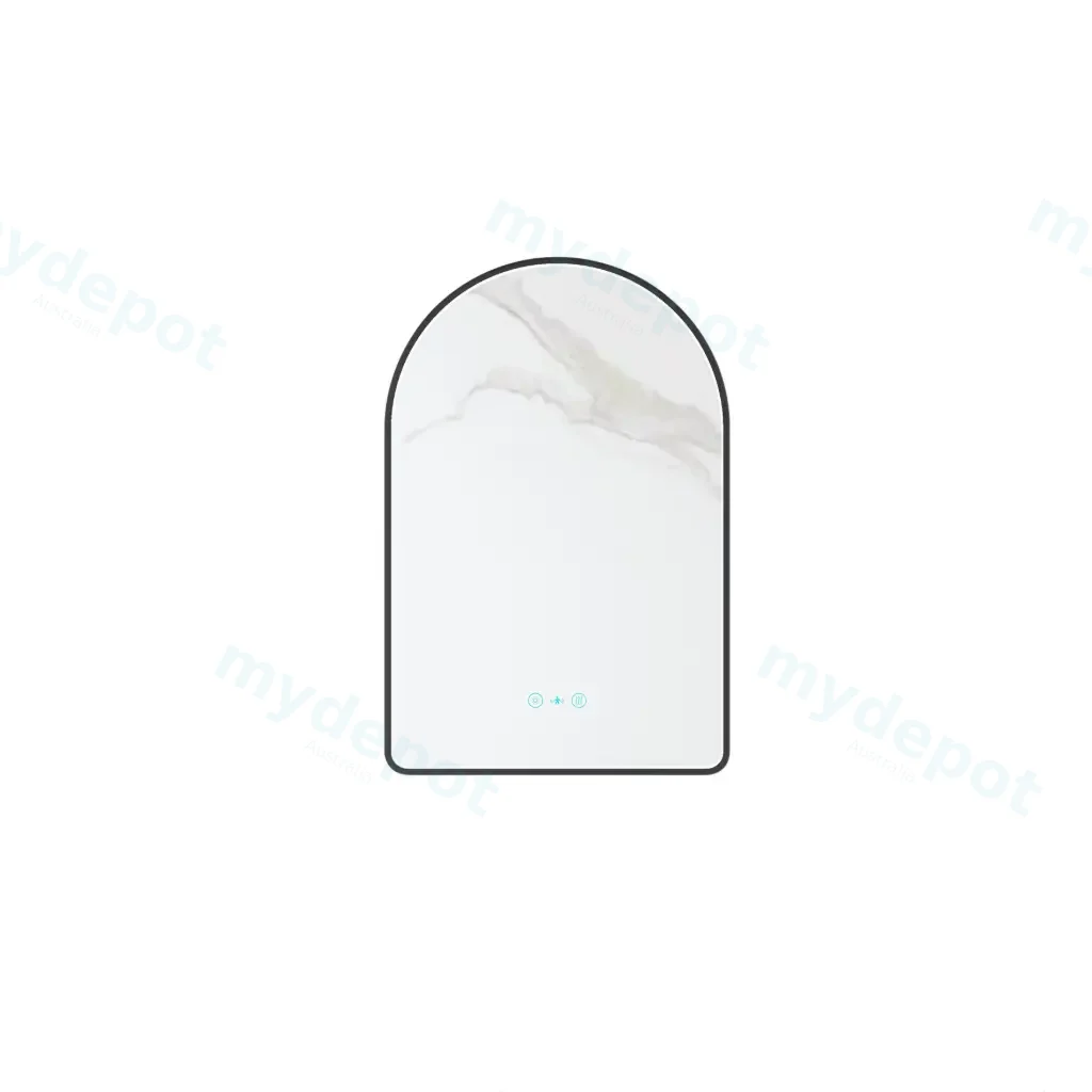 [50630] Maia Series 600x900x45mm Matt Black Arch LED Mirror