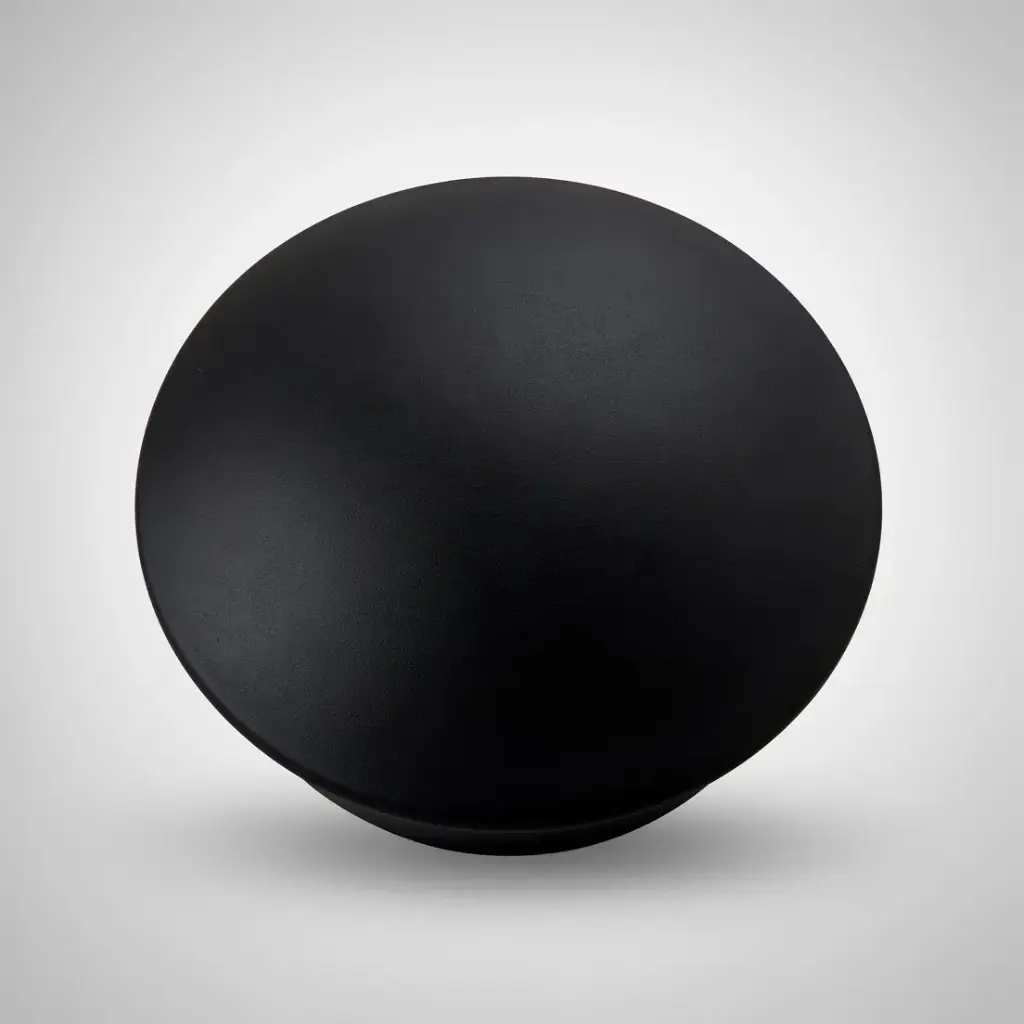 [50270] Matt Black Ceramic Cap For Pop-Up Waste
