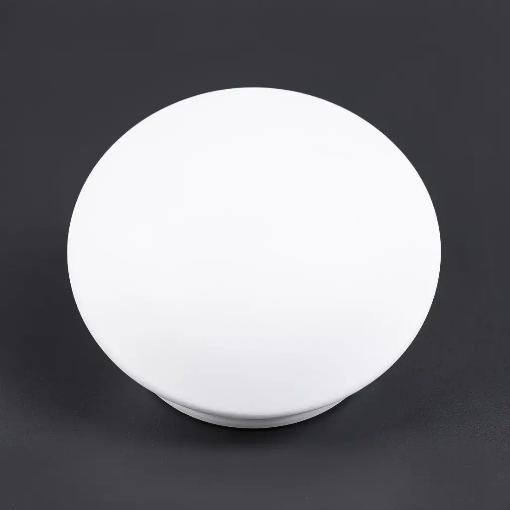 [50272] Matt White Ceramic Cap For Pop-Up Waste